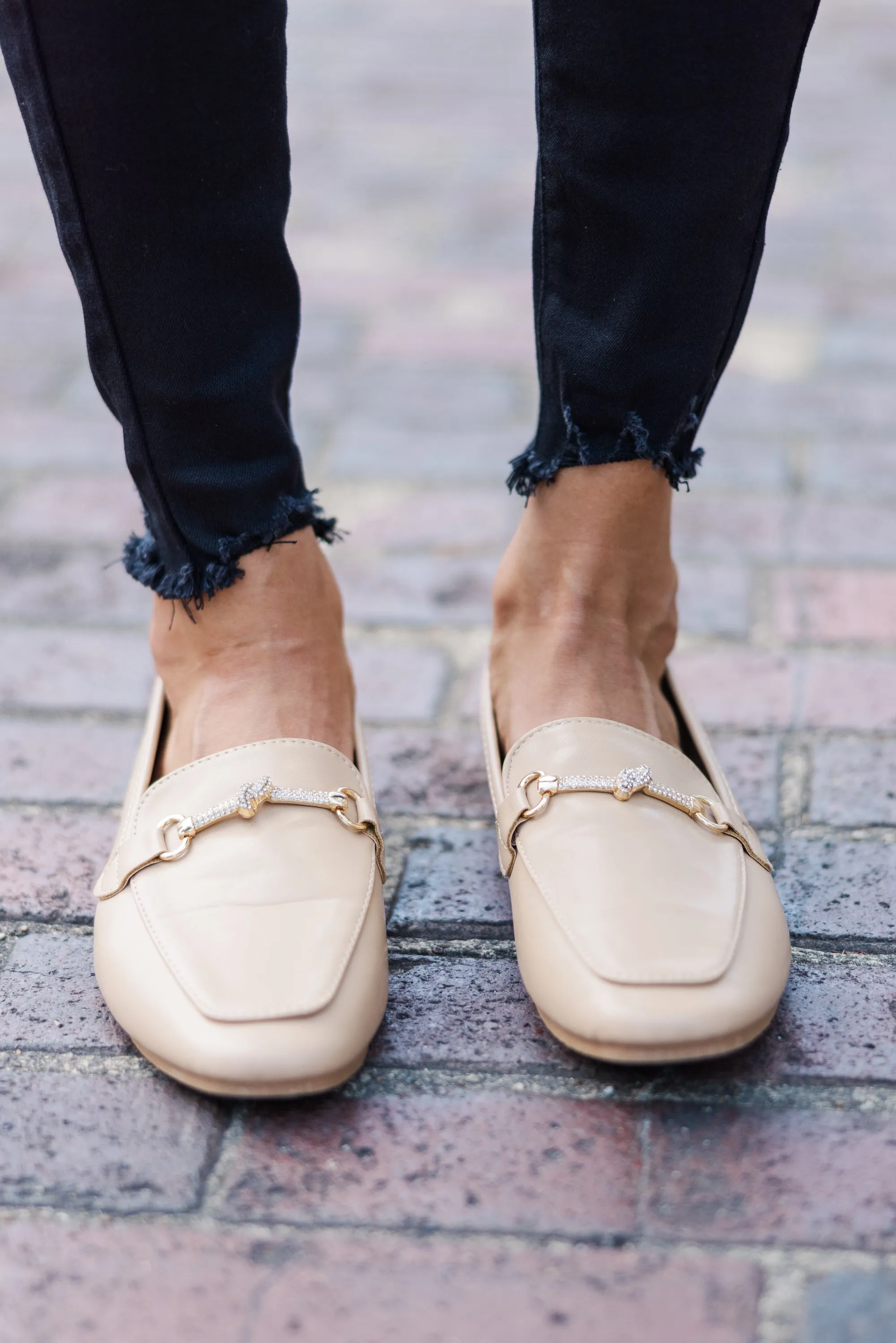 Stand Out Natural Brown Flat Loafers