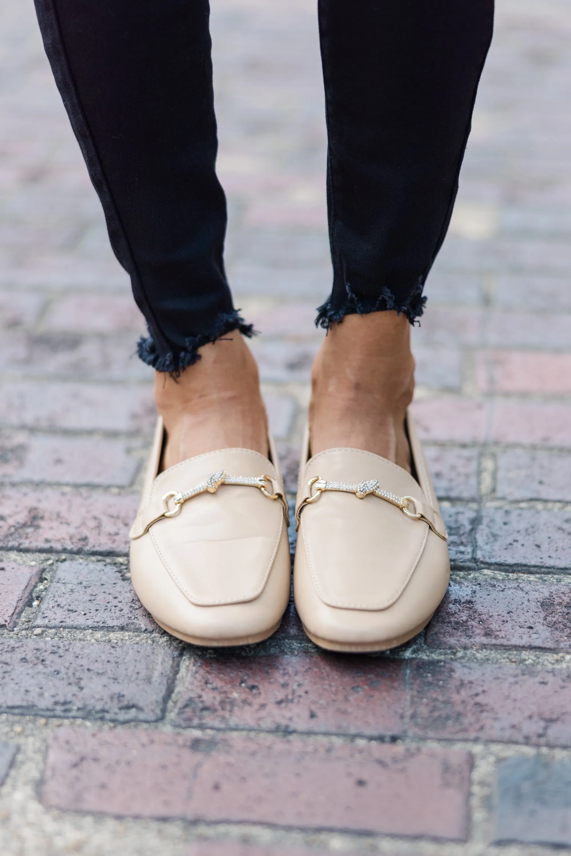 Stand Out Natural Brown Flat Loafers
