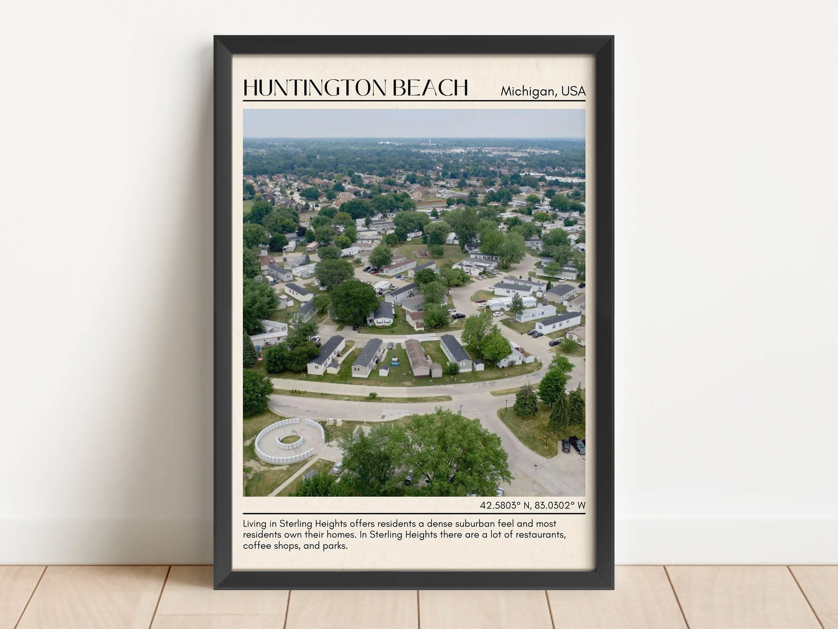 Sterling Heights Minimal Wall Art, Michigan, USA