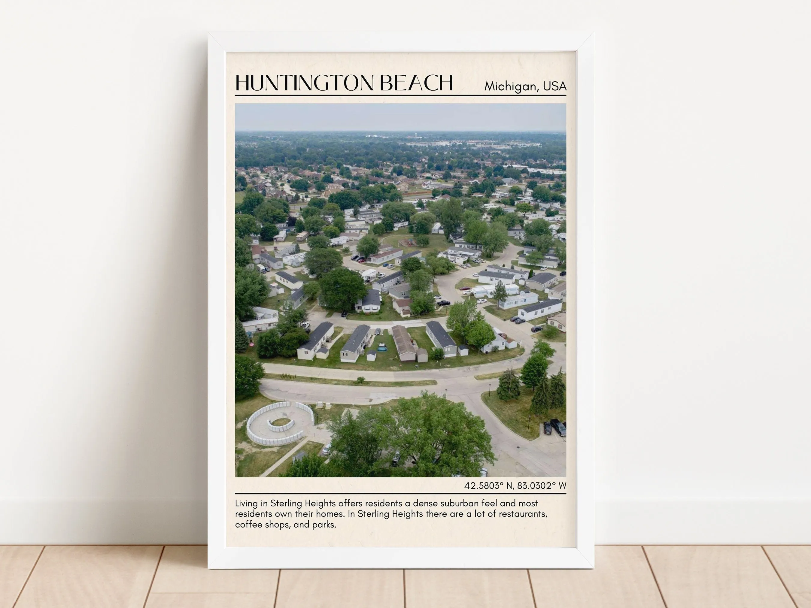 Sterling Heights Minimal Wall Art, Michigan, USA