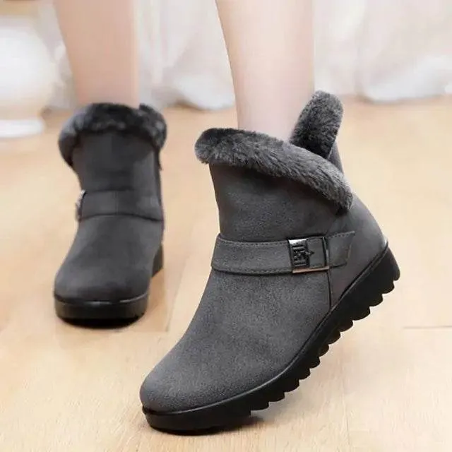 Suede Women Snow Boots