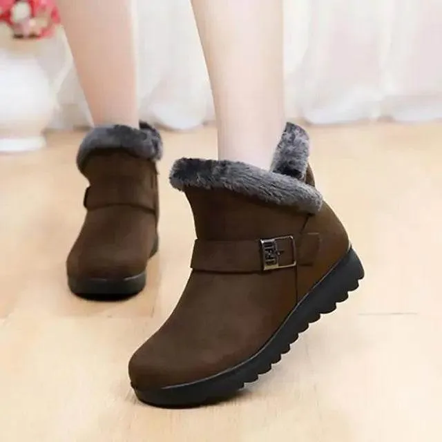 Suede Women Snow Boots