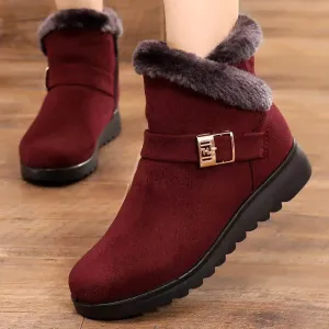 Suede Women Snow Boots