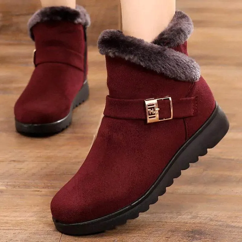 Suede Women Snow Boots