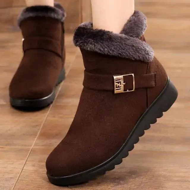 Suede Women Snow Boots
