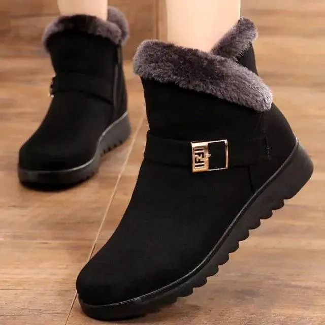 Suede Women Snow Boots