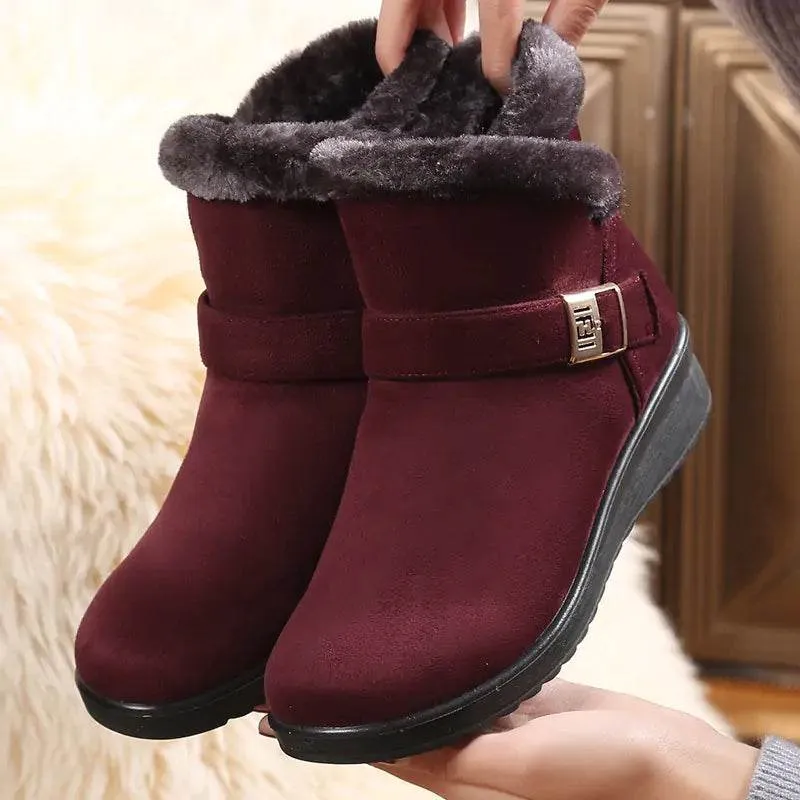 Suede Women Snow Boots