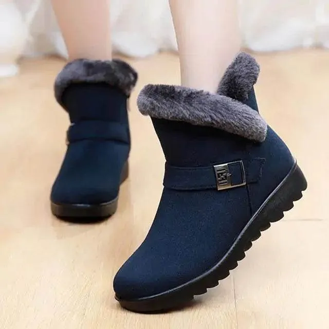 Suede Women Snow Boots
