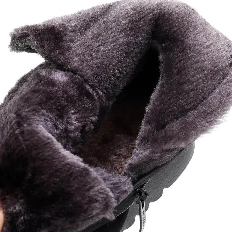 Suede Women Snow Boots