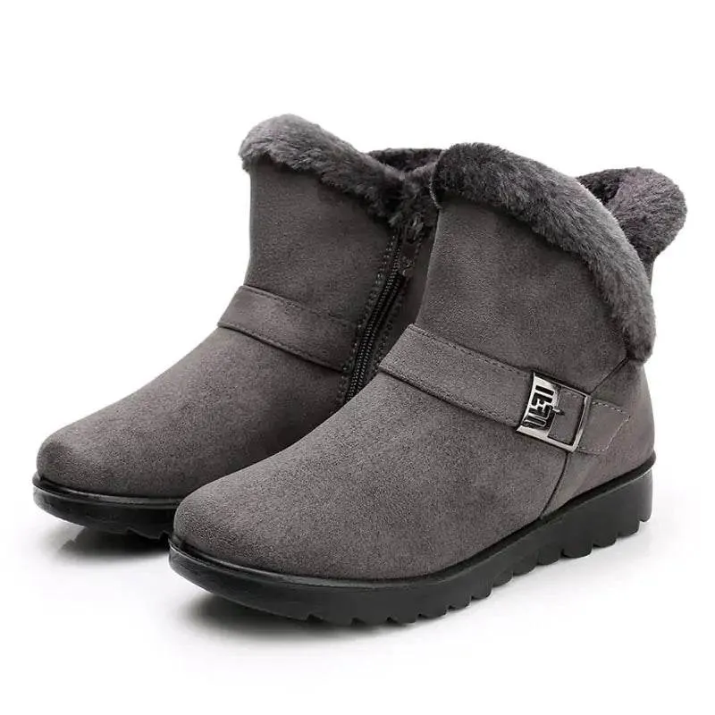 Suede Women Snow Boots