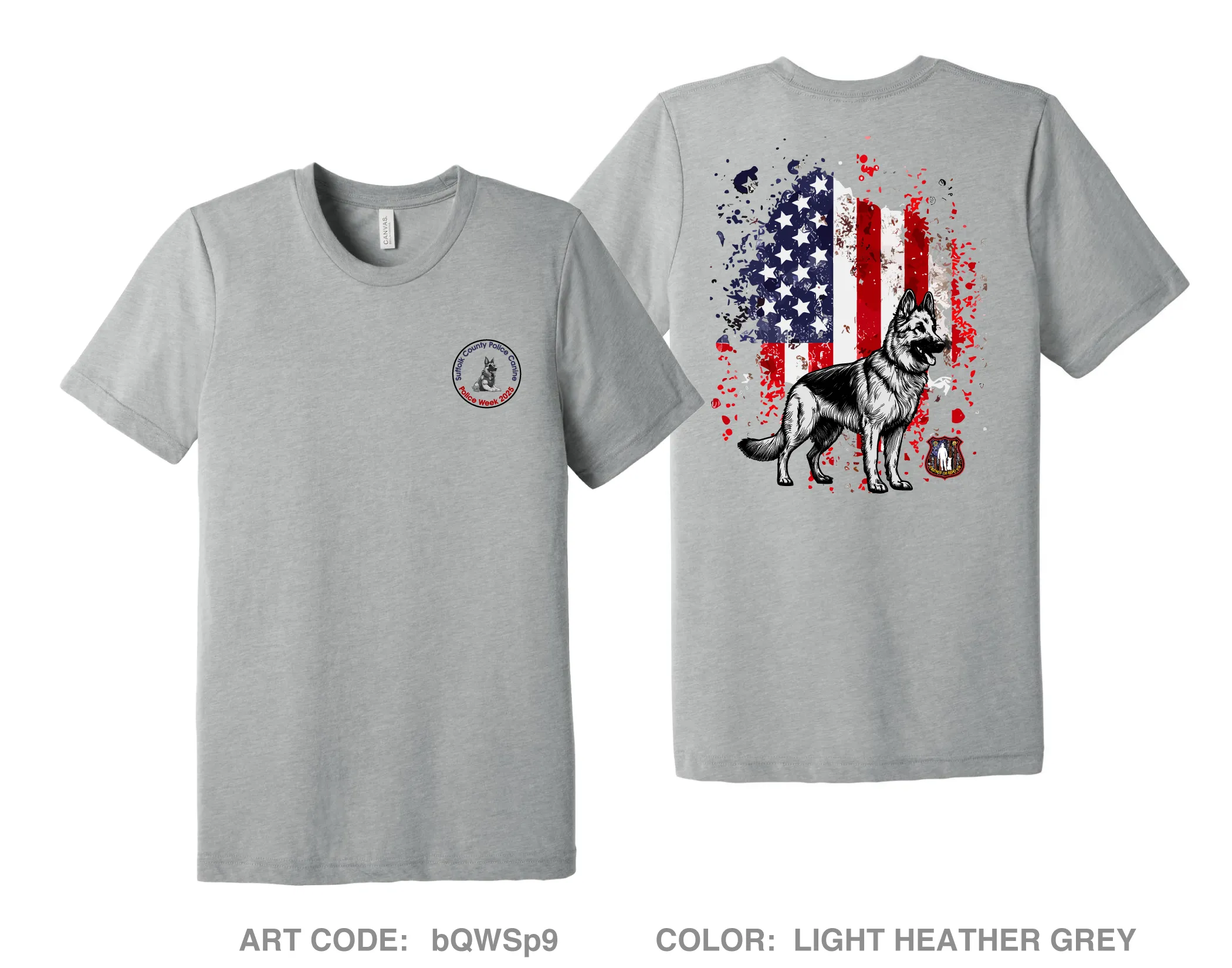 Suffolk County Police Canine Section (Friends of SCPD K-9 Inc.) Comfort Unisex Triblend SS Tee - bQWSp9