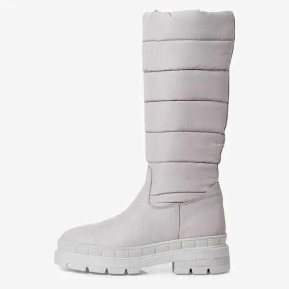 Tamaris Long Warm Lined Weather Boot in Pale Grey