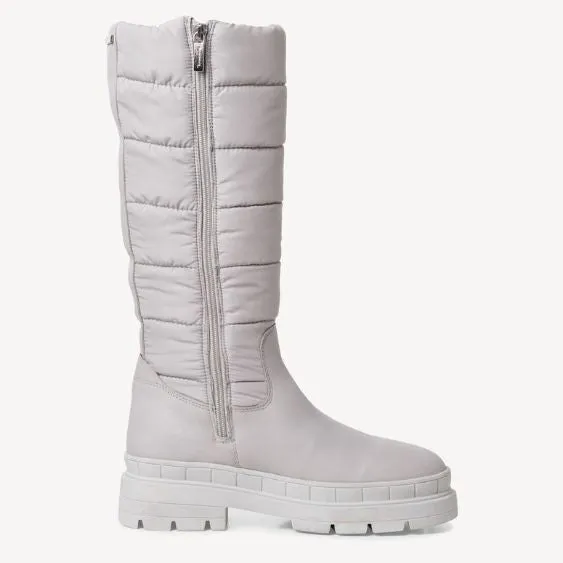 Tamaris Long Warm Lined Weather Boot in Pale Grey