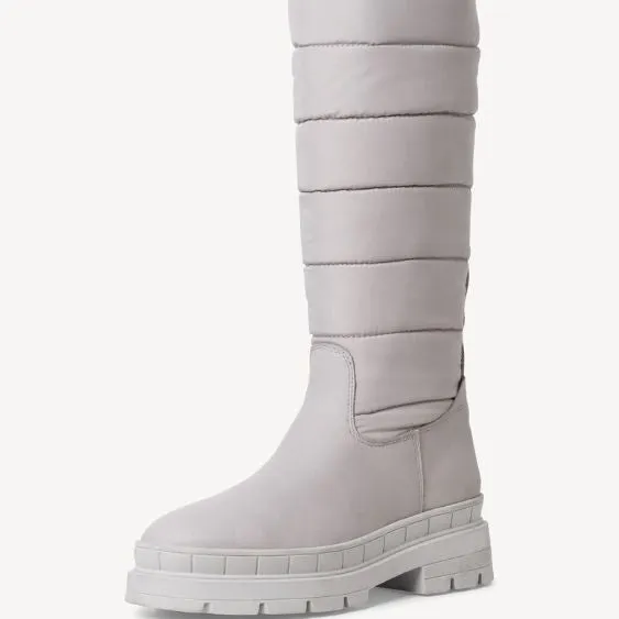 Tamaris Long Warm Lined Weather Boot in Pale Grey