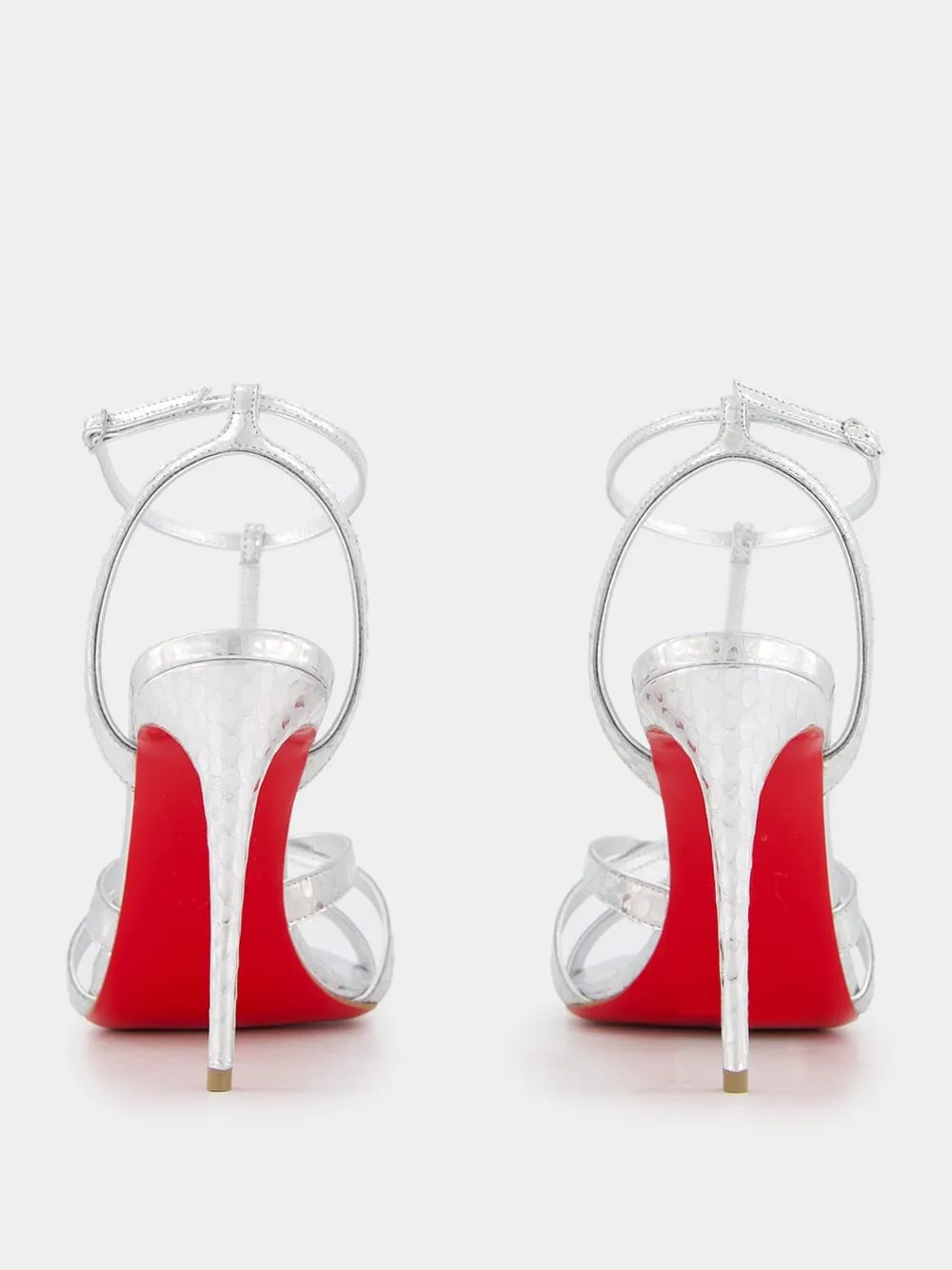 Tangueva 100 Mm Strappy Silver Sandals