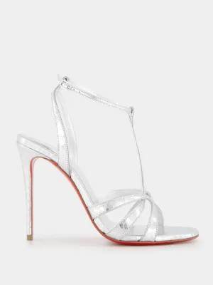 Tangueva 100 Mm Strappy Silver Sandals