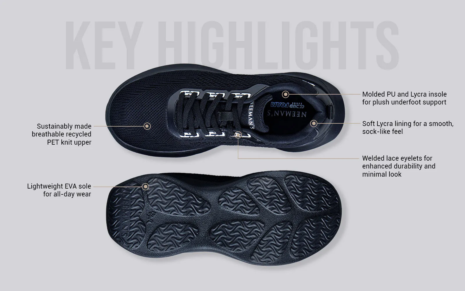 The CloudKnit Sneakers : Black