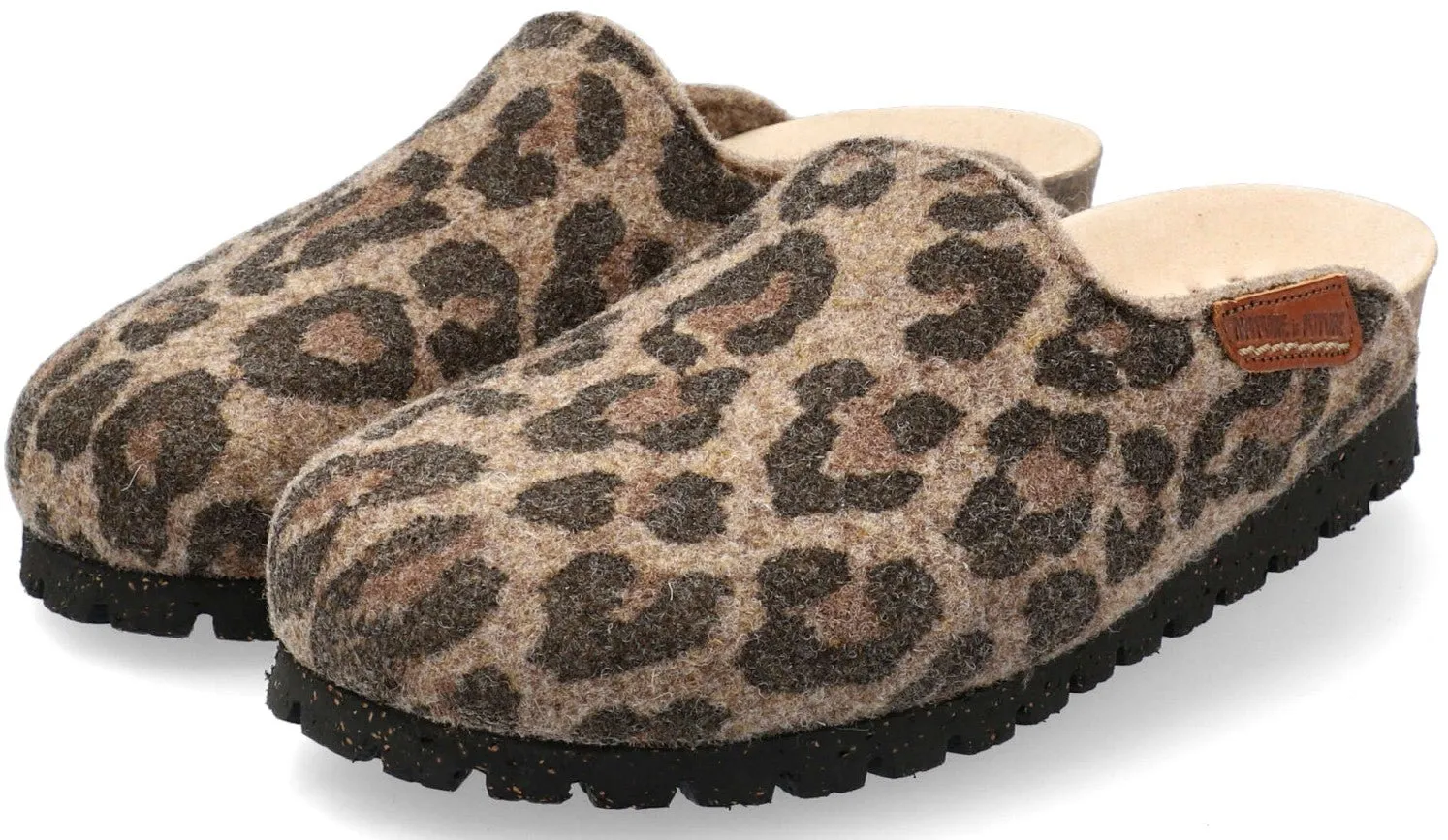 'THEA' women's home slipper - Brown jaguar