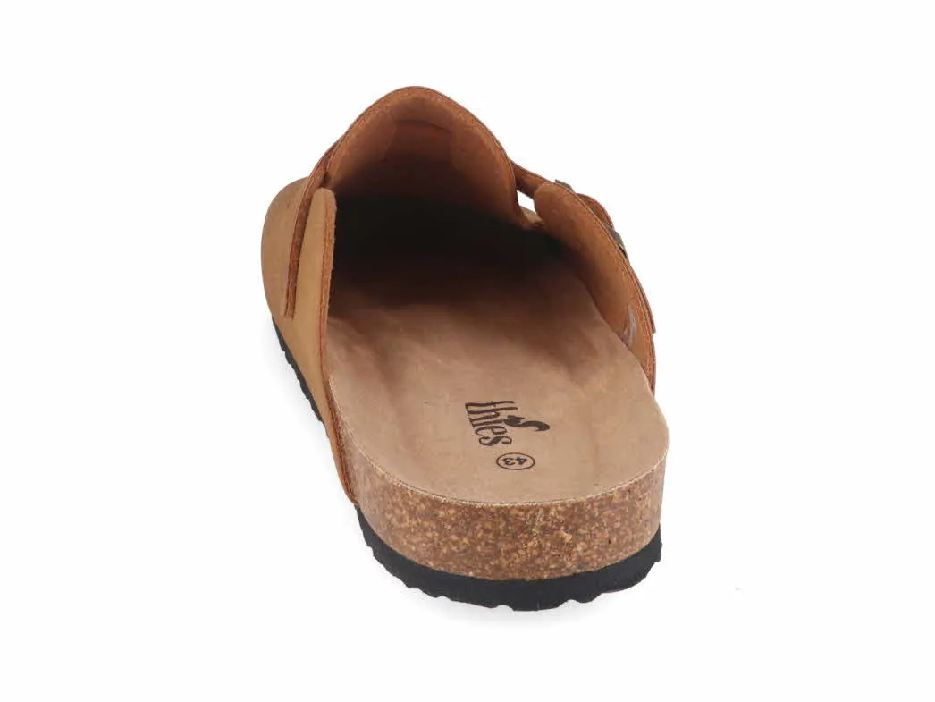 Thies Mens Clogs 'Eco Bio', cognac