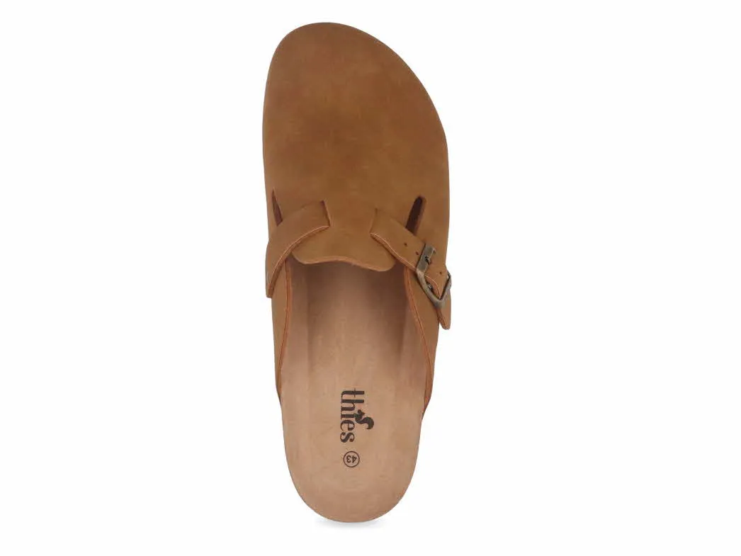 Thies Mens Clogs 'Eco Bio', cognac