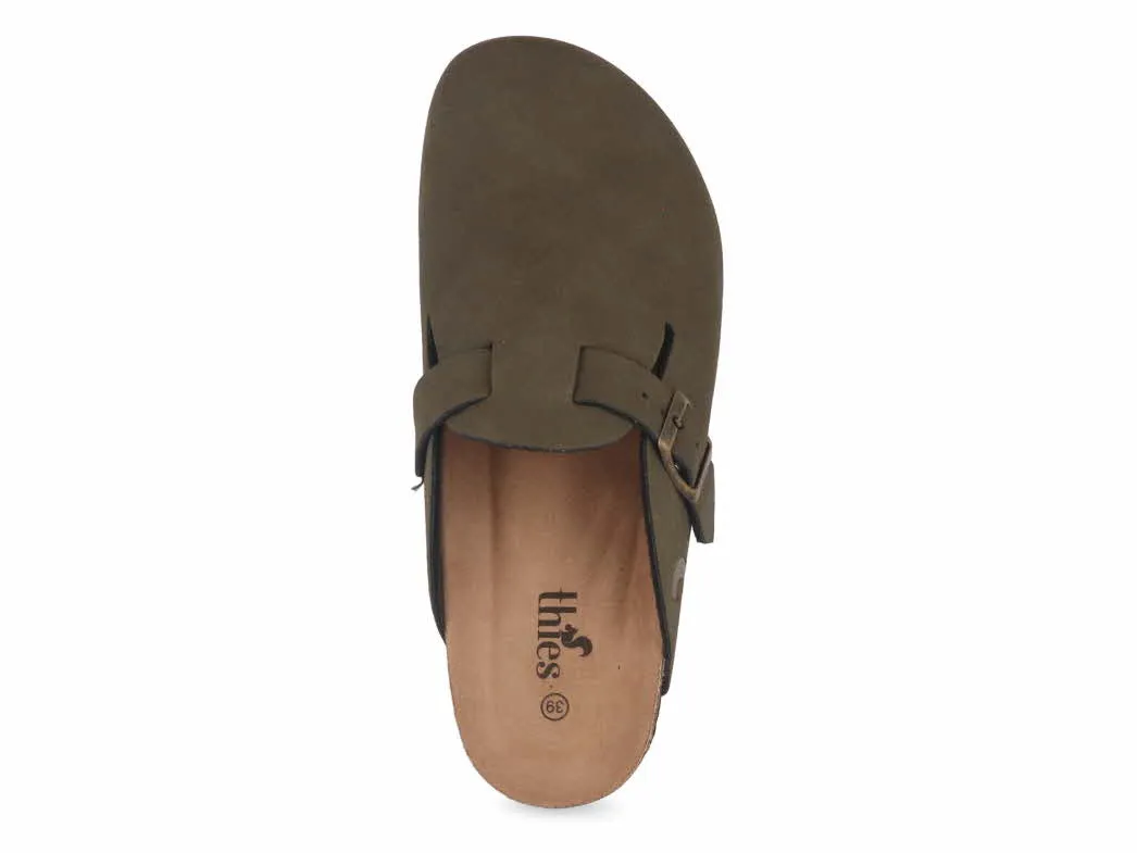 Thies Women Clogs 'Eco Bio', kaki