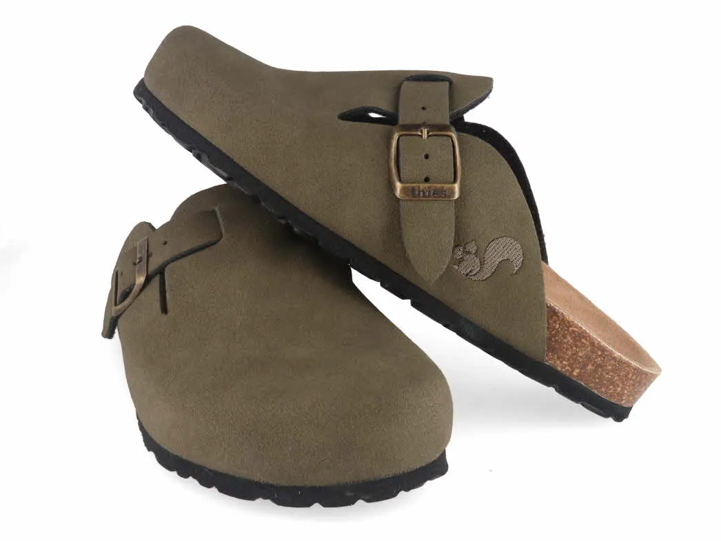Thies Women Clogs 'Eco Bio', kaki