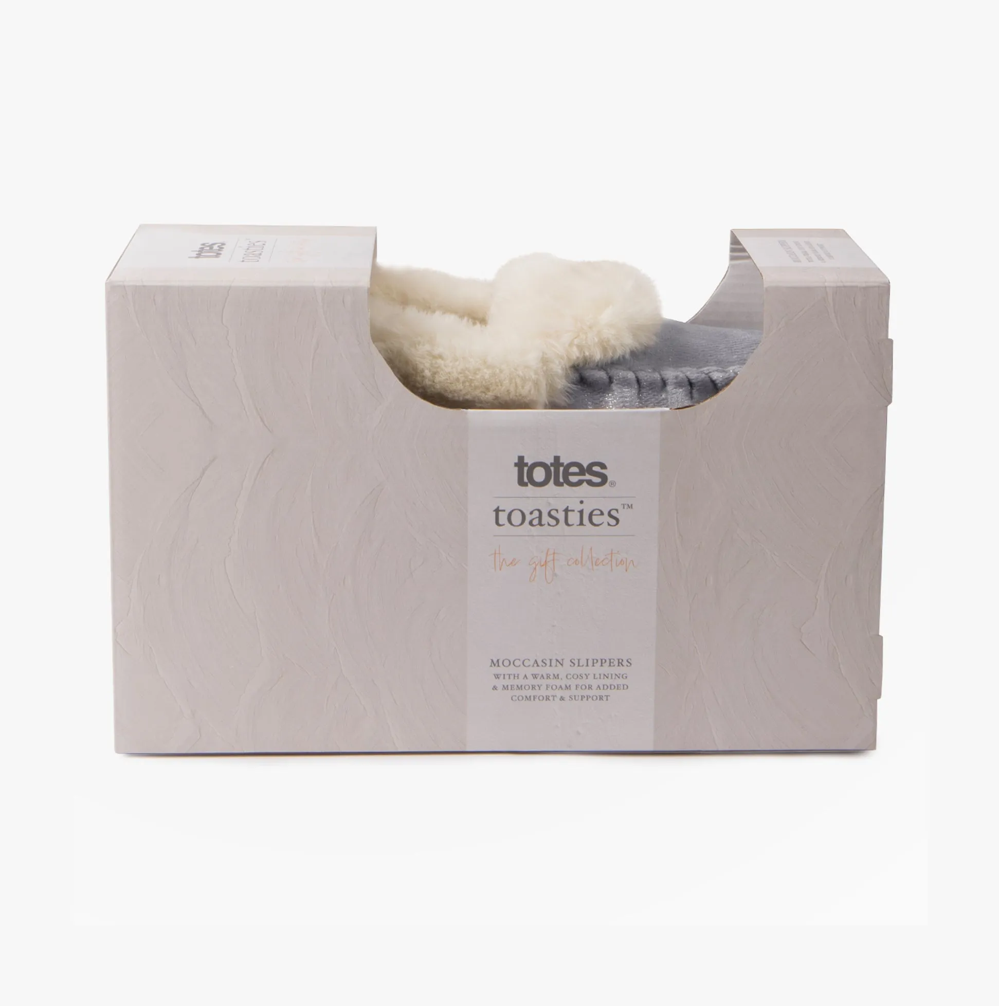 Totes Toasties SPARKLE Moccasin Sippers Womens Grey