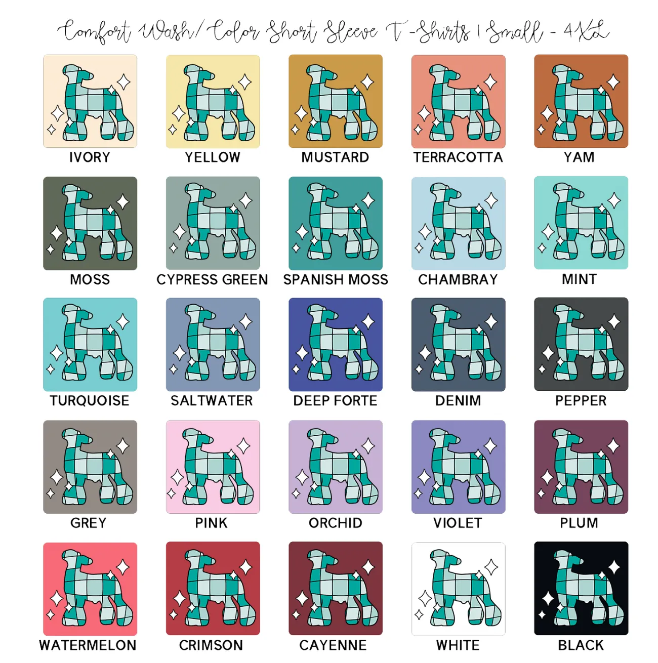 Turquoise Disco Lamb ComfortWash/ComfortColor T-Shirt (S-4XL) - Multiple Colors!