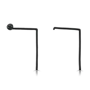 V-Shaped Black Earrings