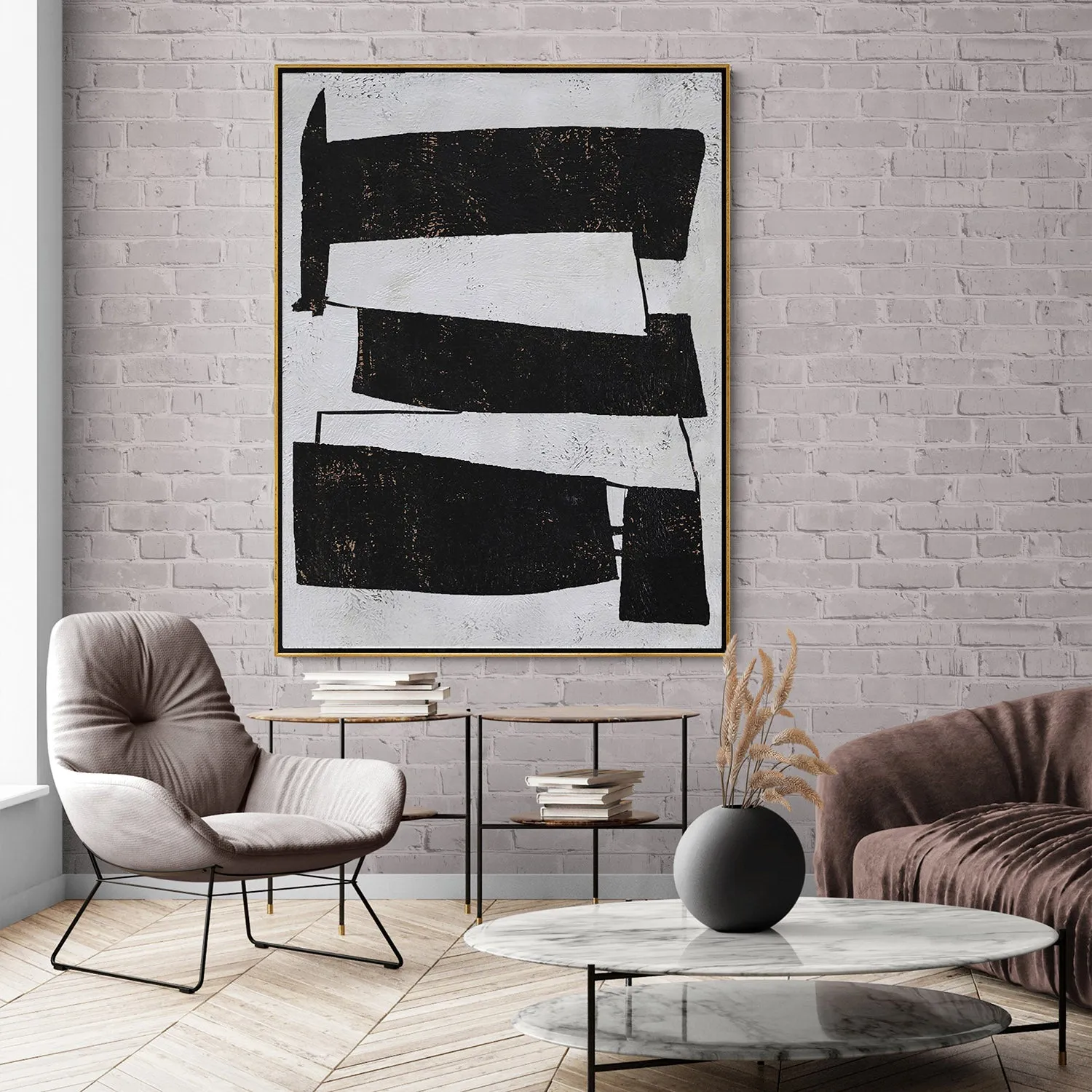 Vertical Minimal Abstract Art H160V