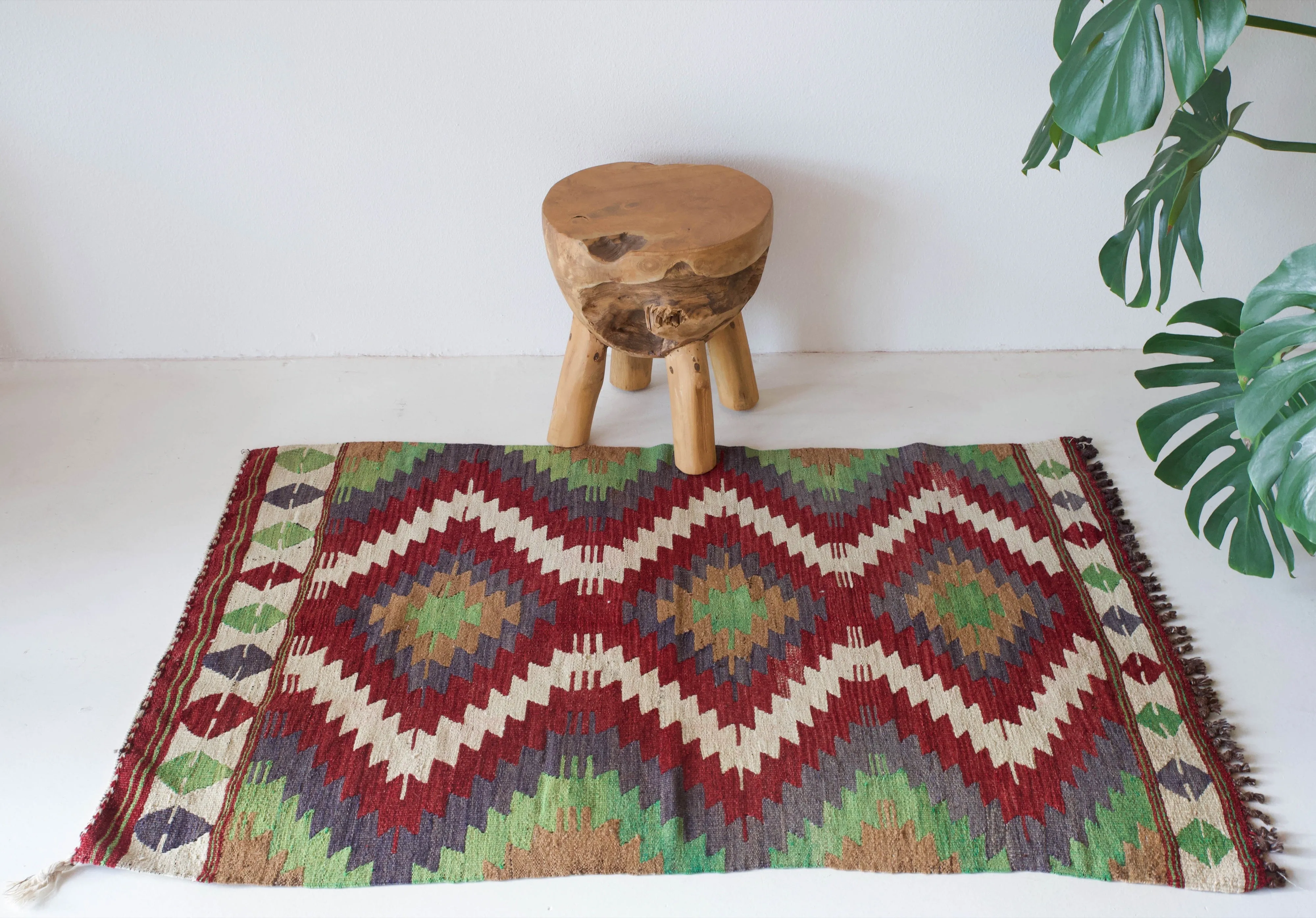 Vintage Mini Turkish Kilim Rug 2'11"x4'8"