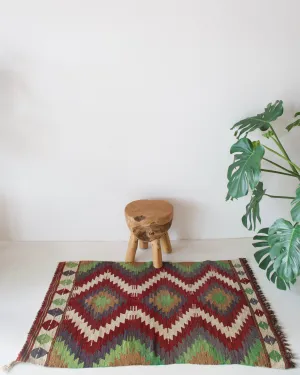 Vintage Mini Turkish Kilim Rug 2'11"x4'8"