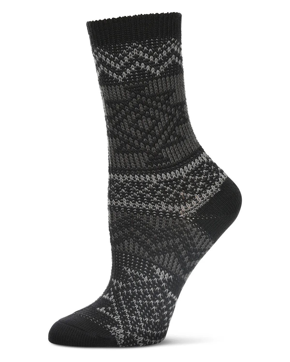 Women's Diamond Line Fashion Soft-Fit Crew Sock