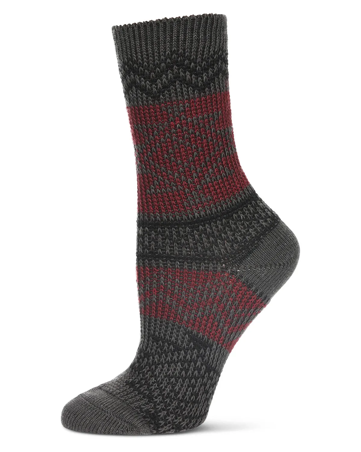 Women's Diamond Line Fashion Soft-Fit Crew Sock