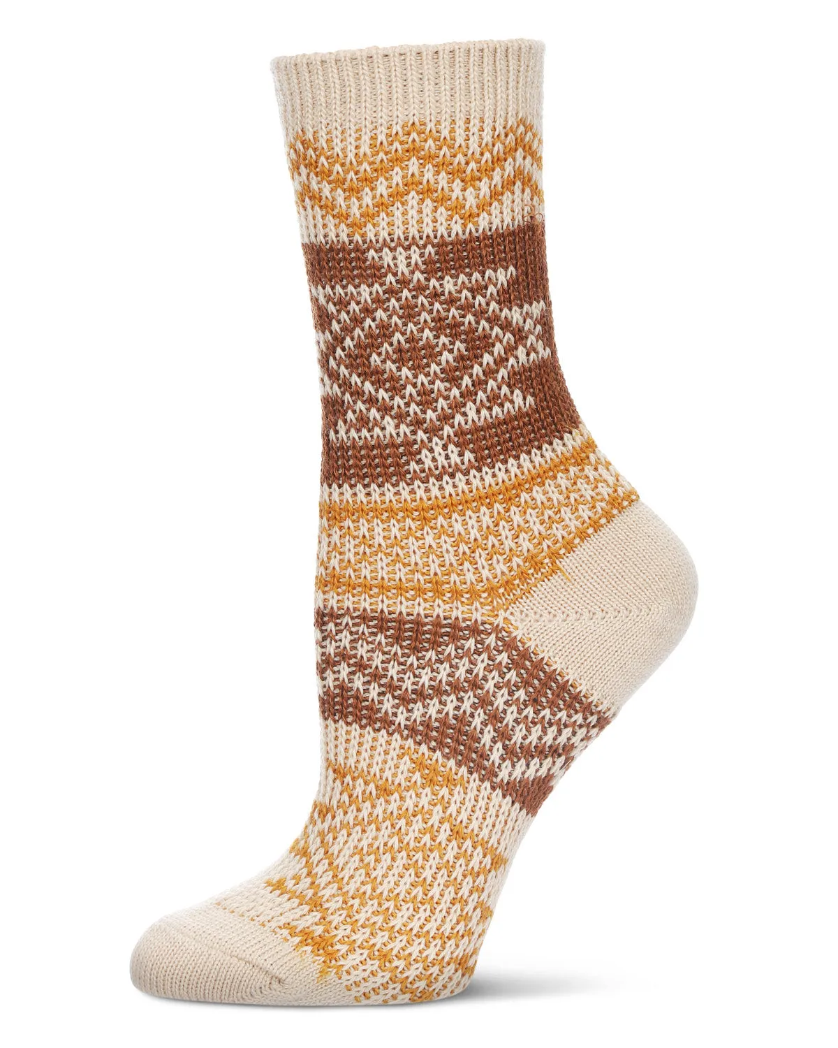 Women's Diamond Line Fashion Soft-Fit Crew Sock