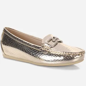 Womens "ELENA" Wedge Comfy Slide In Moccasins