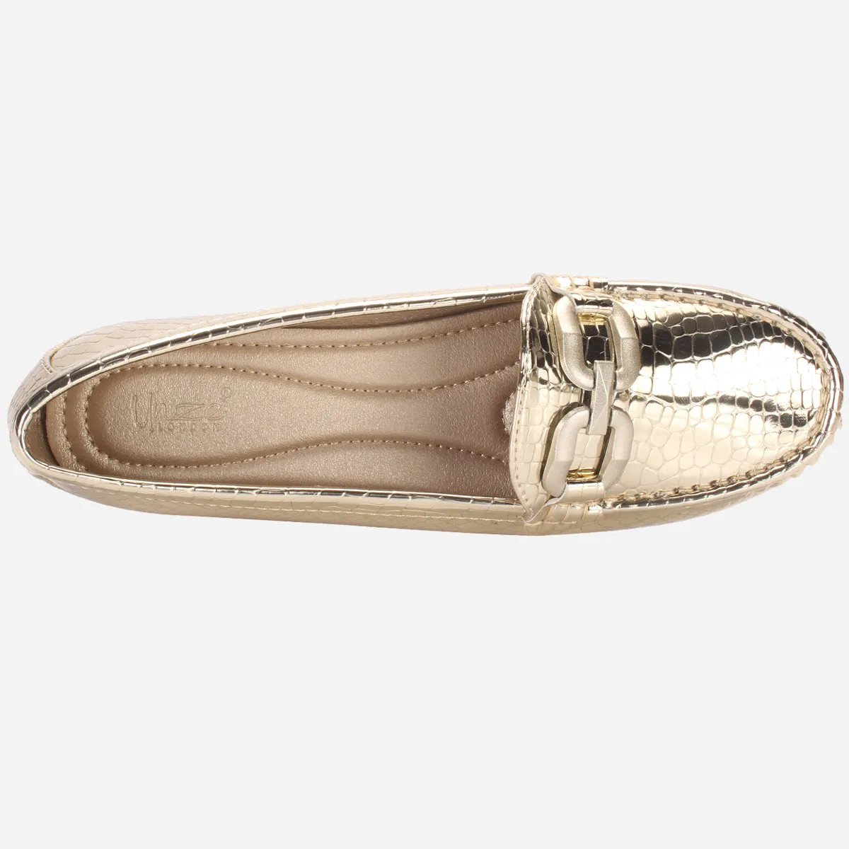 Womens "ELENA" Wedge Comfy Slide In Moccasins