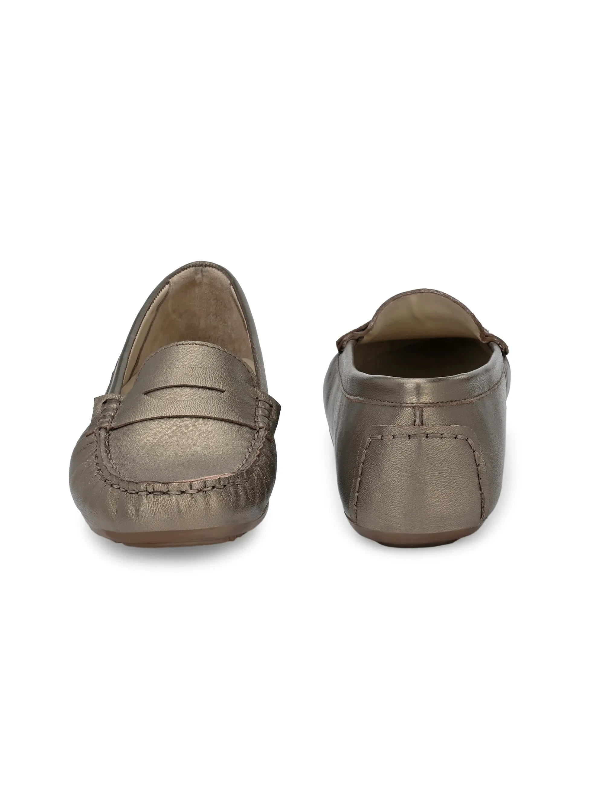 Women's Sheep Leather Slip on Casual Loafer