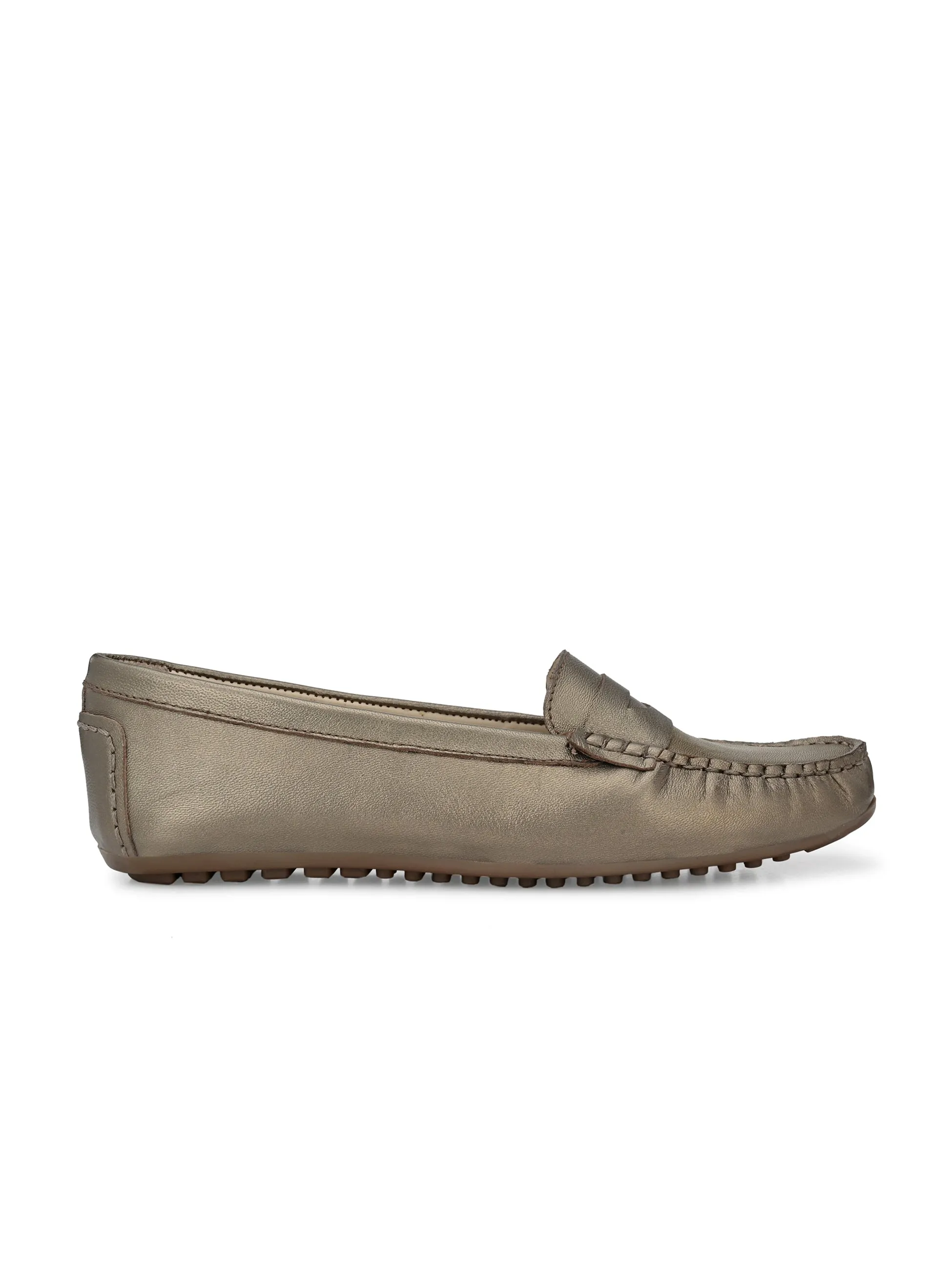 Women's Sheep Leather Slip on Casual Loafer