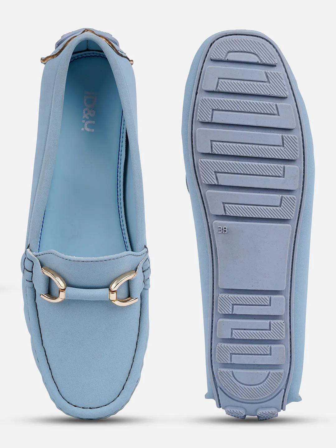 Women's Sky Blue Soft & Premium Loafers (IU2001)