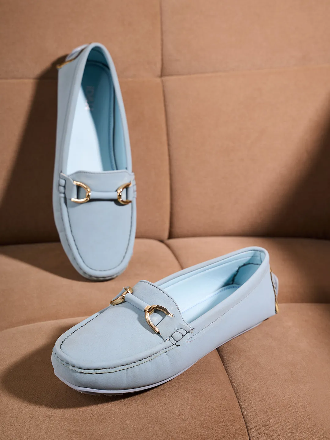Women's Sky Blue Soft & Premium Loafers (IU2001)