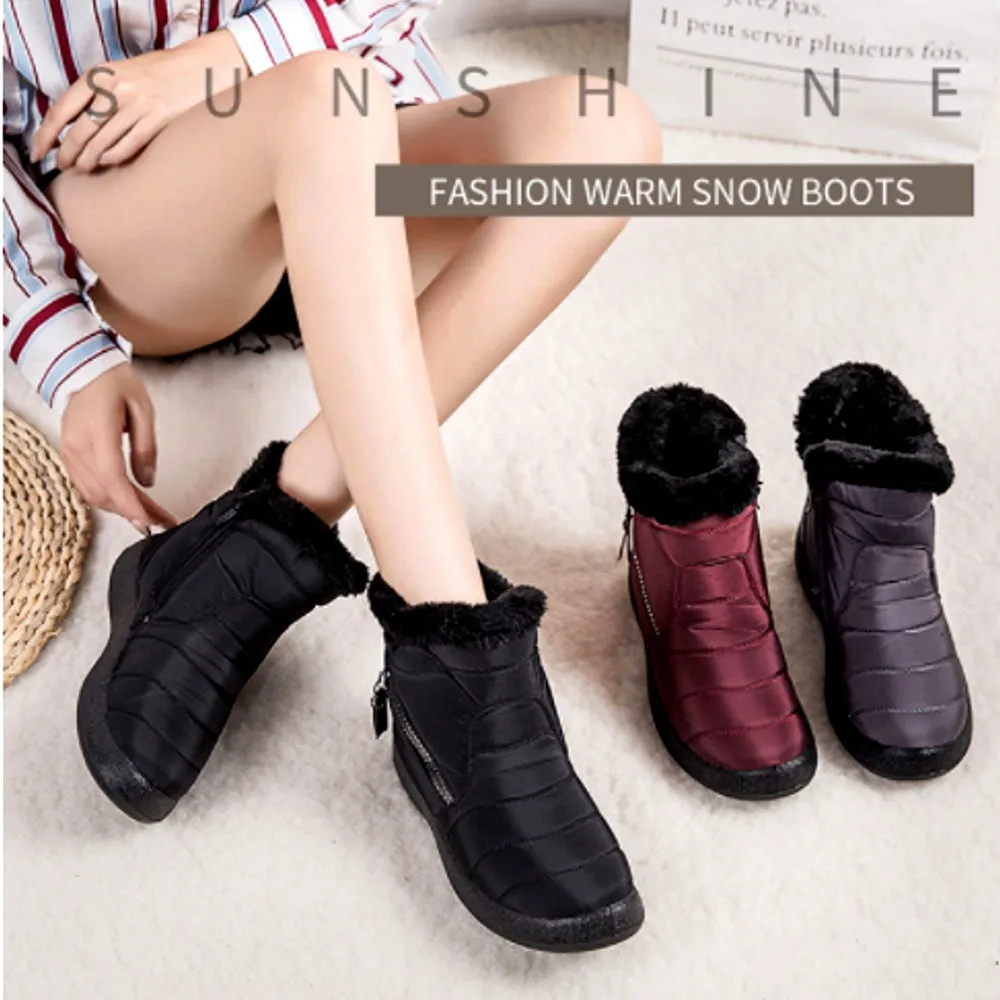 Women's Snow Boots Soft Warm Anti Skid And Wear Resistant Soles