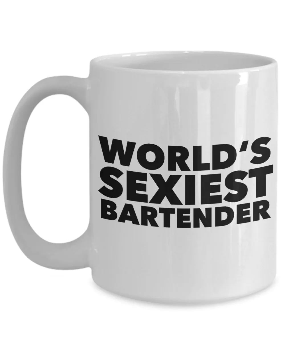 World's Sexiest Bartender Mug Ceramic Coffee Cup Gifts for Bartenders