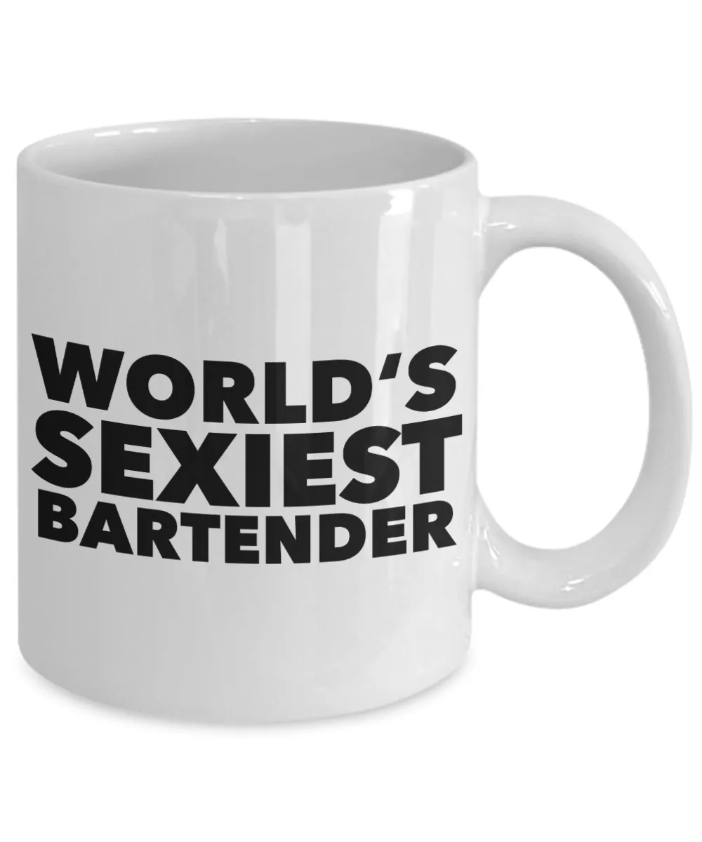 World's Sexiest Bartender Mug Ceramic Coffee Cup Gifts for Bartenders