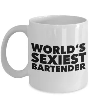 World's Sexiest Bartender Mug Ceramic Coffee Cup Gifts for Bartenders
