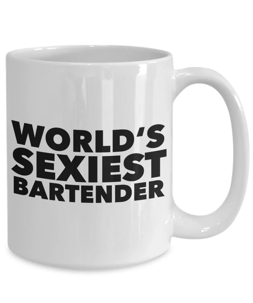 World's Sexiest Bartender Mug Ceramic Coffee Cup Gifts for Bartenders