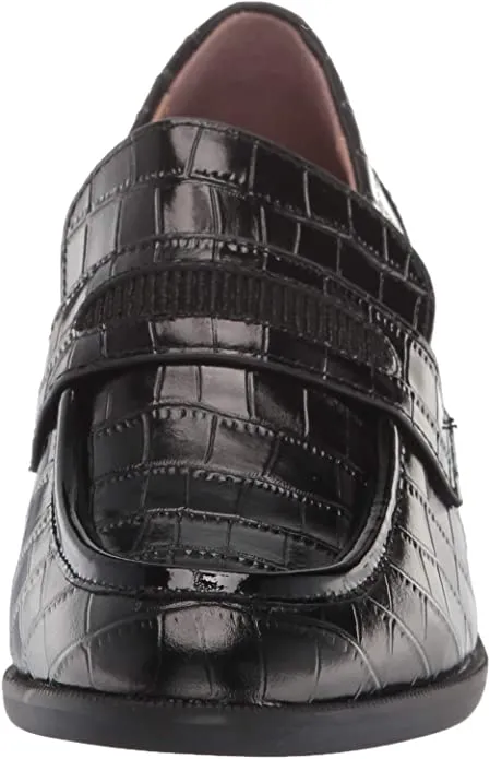 ZAC Zac Posen Women's Wayne Loafer, Black Croco Embossed, 8.5