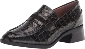 ZAC Zac Posen Women's Wayne Loafer, Black Croco Embossed, 8.5